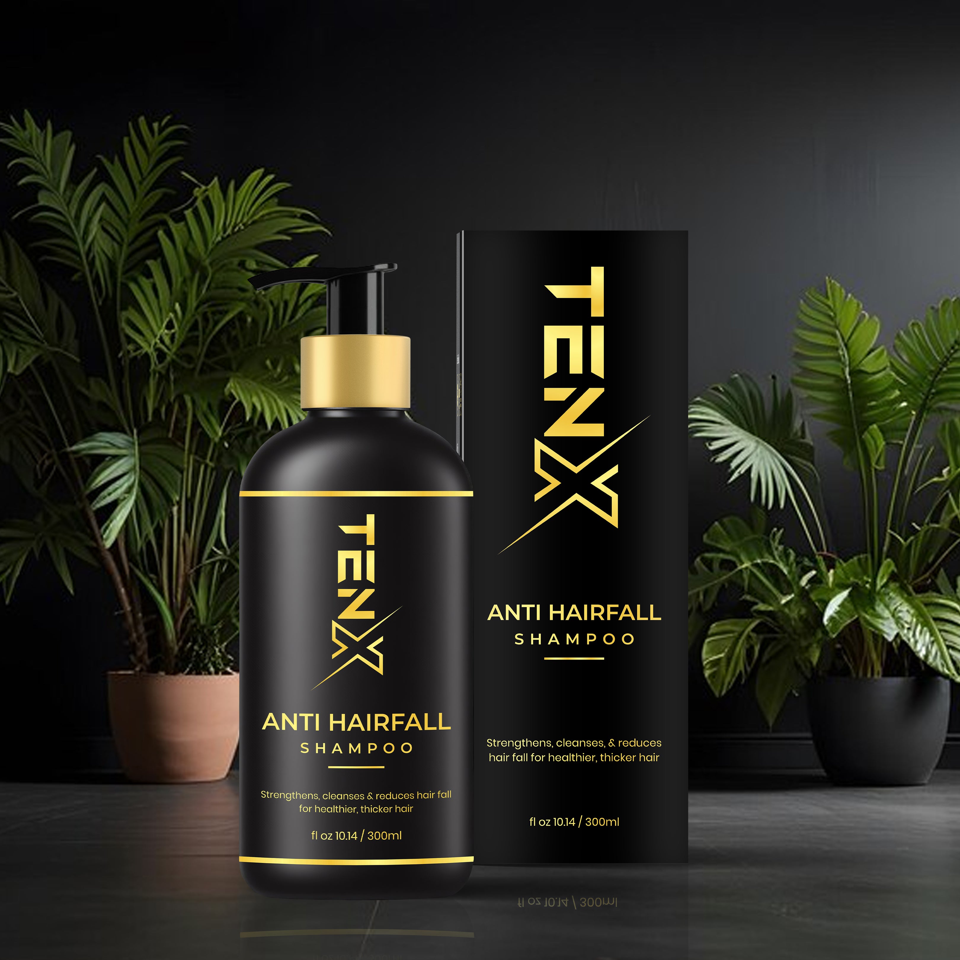 TENX ANTI HAIR FALL SHAMPOO FOR STRENGTHENS CLEANSES & REDUCES HAIR FALL, 300ML