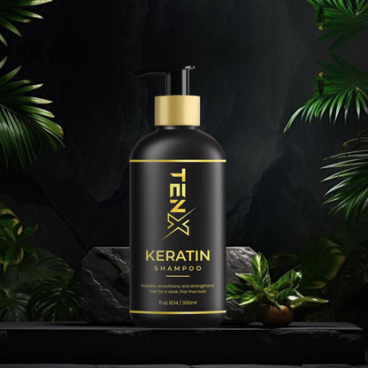 TENX KERATIN SHAMPOO FOR REPAIRS, SMOOTHENS, AND STRENGTHENS