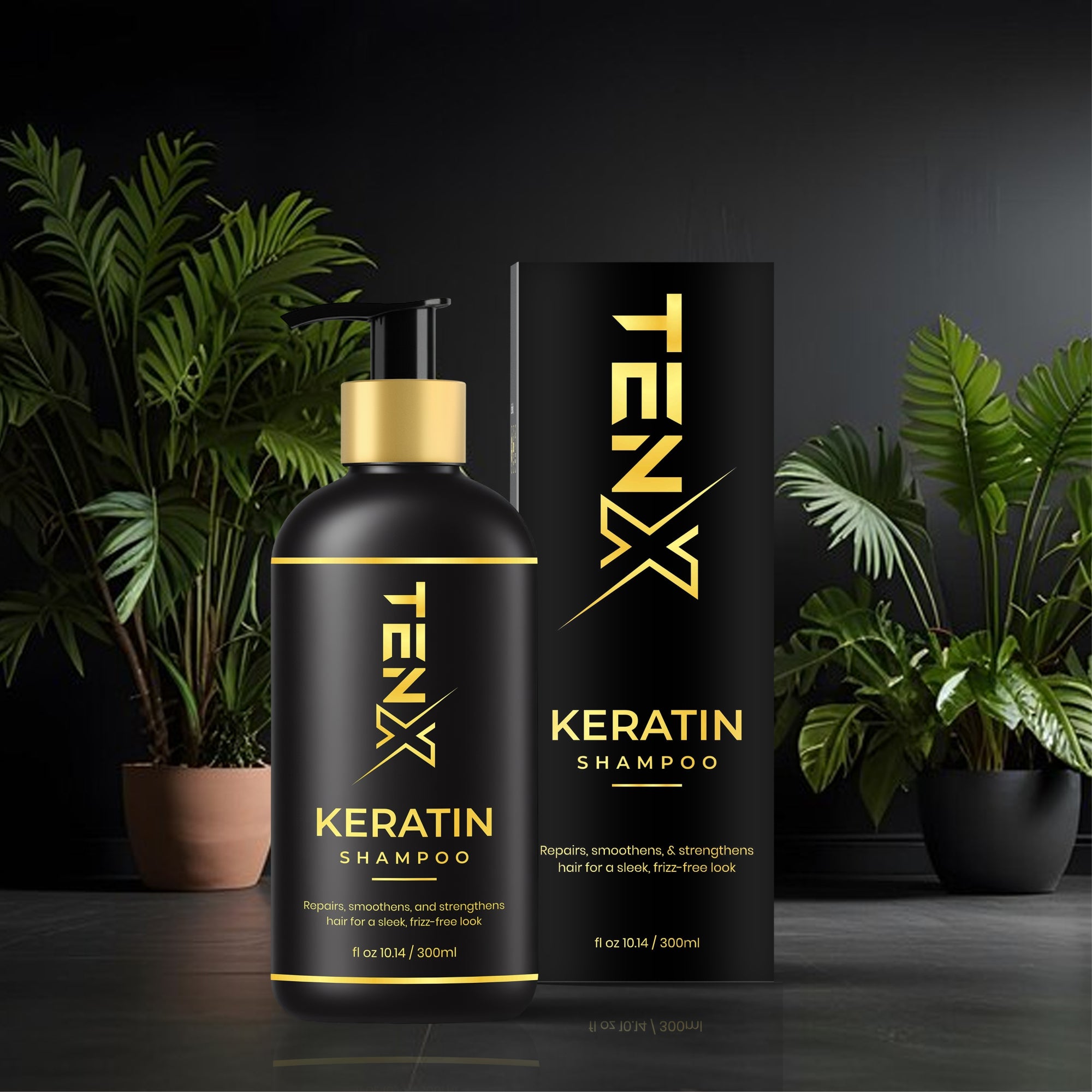 TENX KERATIN SHAMPOO FOR REPAIRS, SMOOTHENS, AND STRENGTHENS
