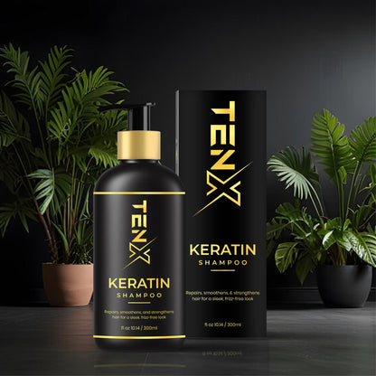 TENX KERATIN SHAMPOO FOR REPAIRS, SMOOTHENS, AND STRENGTHENS