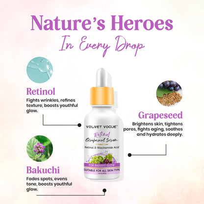 RETINOL FACE SERUM FOR RADIANT GLOW, 30ML