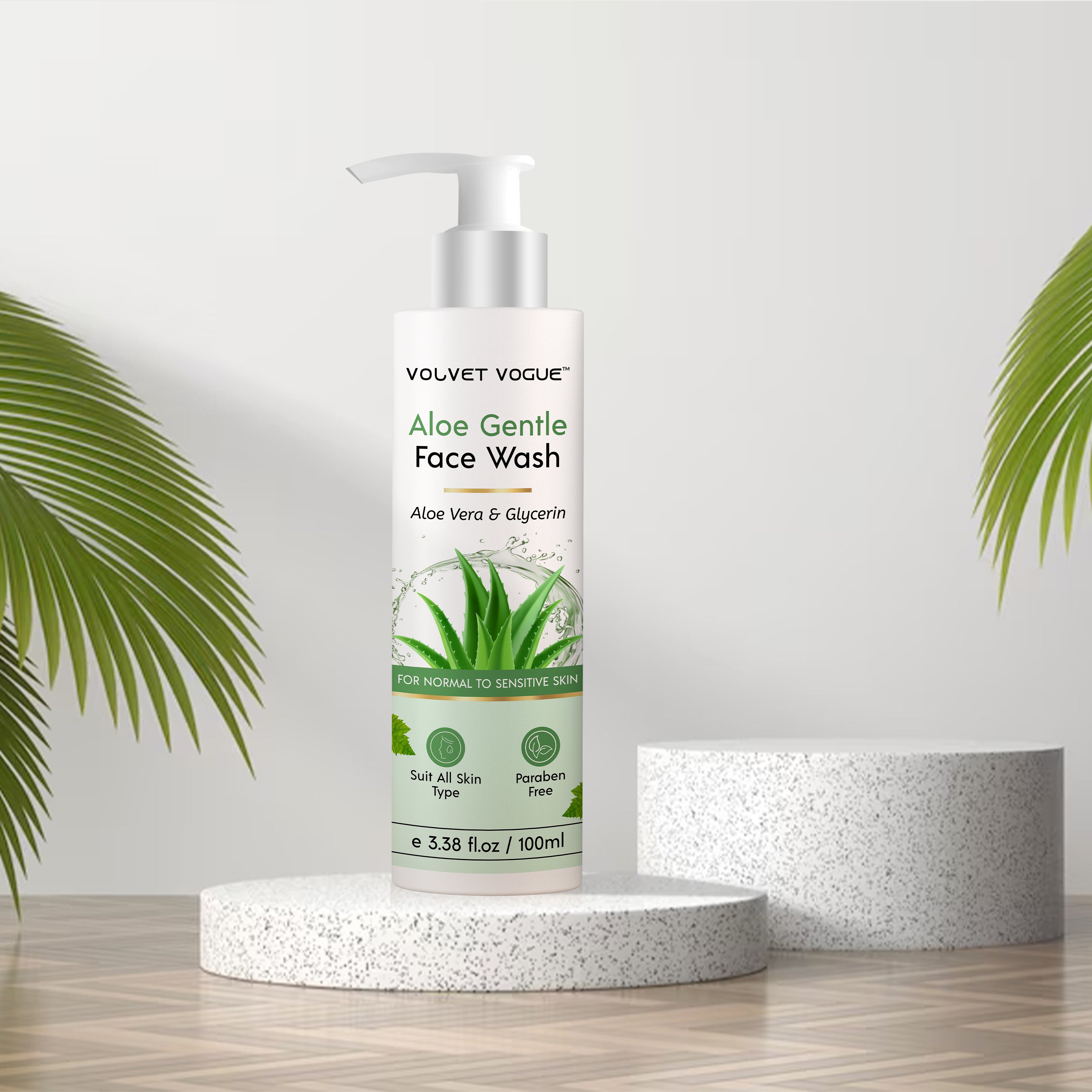 Aloe Gent Face Wash for Normal to Sensitive Skin, 100ML